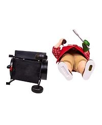 Kurt Adler 10.75-Inch Barbecue Grill Santa