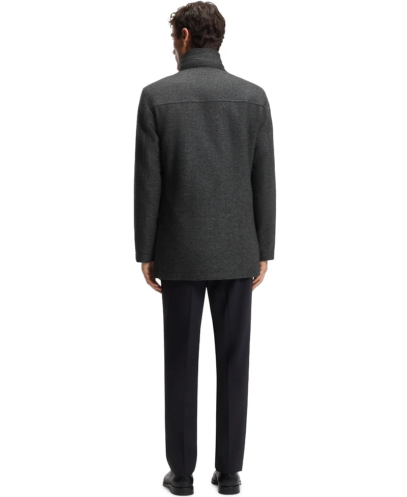 Boss by Hugo Men's Relaxed-Fit Wool-Blend Coat