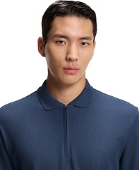 Boss by Hugo Boss Men's Zip Placket Structured-Cotton Polo Shirt