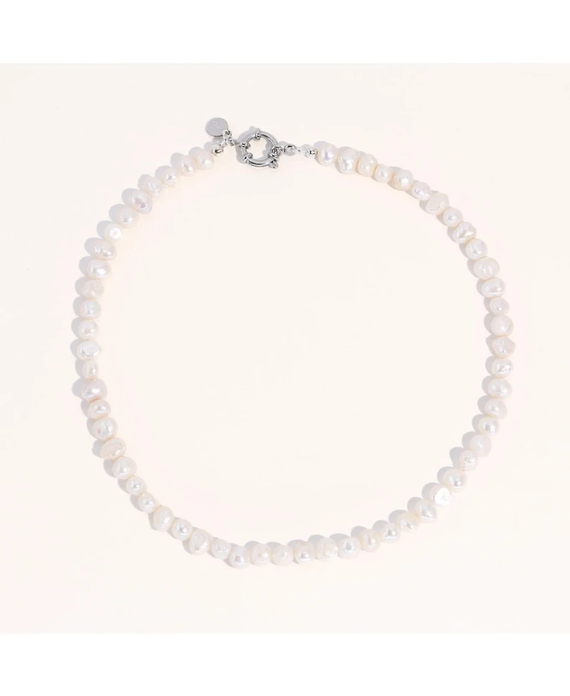 18K Silver Plated Freshwater Pearls Necklace For Bride