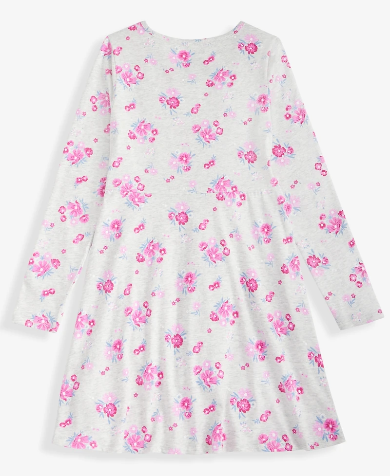 Epic Threads Girls 5-20 Meadow Floral Printed Long-Sleeve Dress, Macy's Exclusive