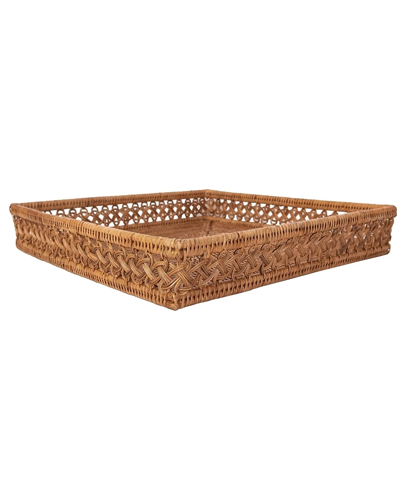 Artifacts Rattan Seca Design Square Tray 18"