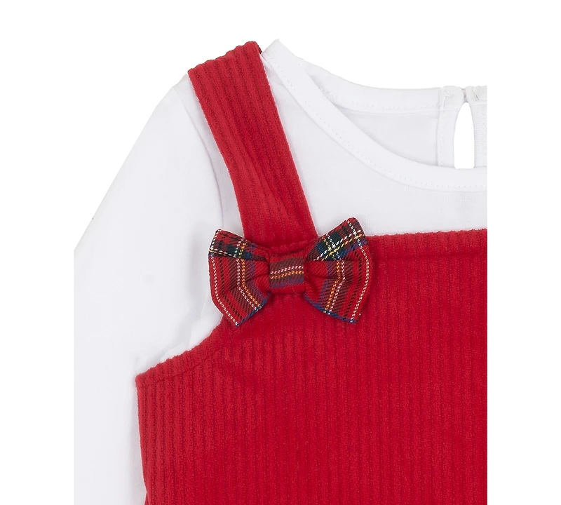 Rare Editions Baby Girls 2-Piece Long Sleeves Top and Jumper Set