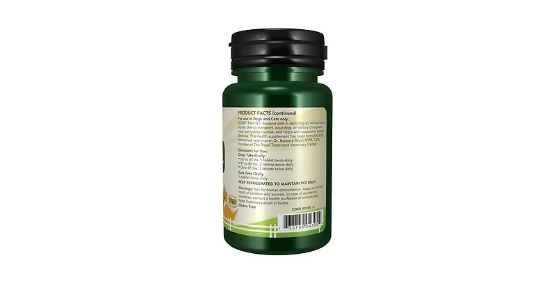 Now Foods Pets Gi Support (Probiotic), 90 Lozenges