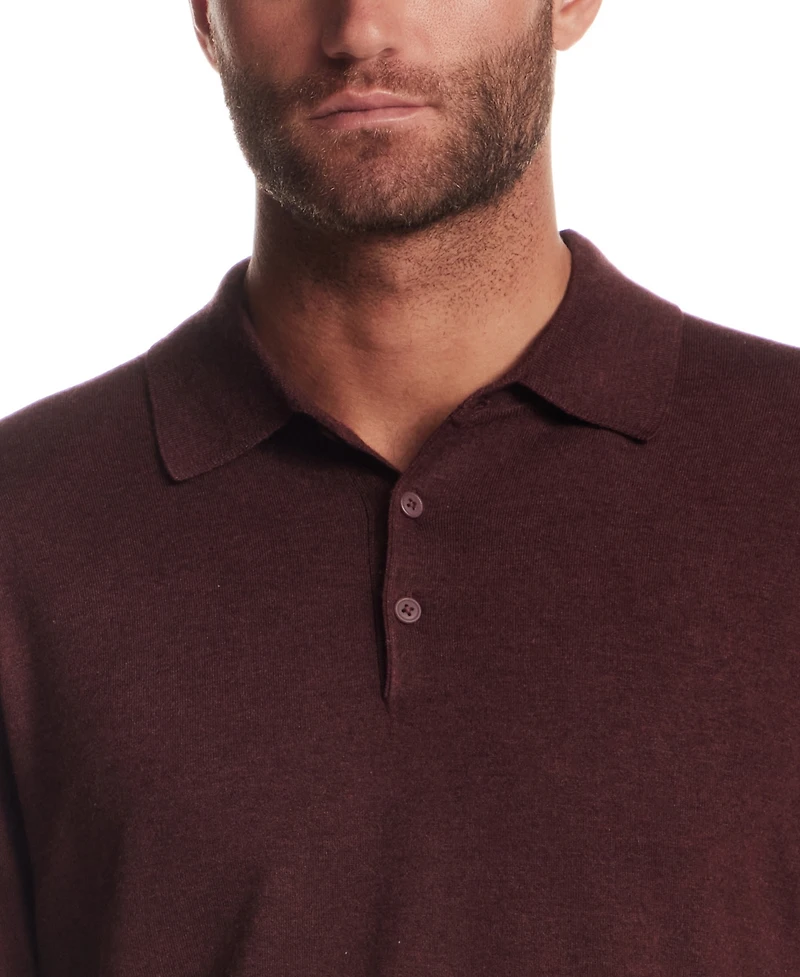Vintage & Black Men's Long Sleeve Polo Sweater