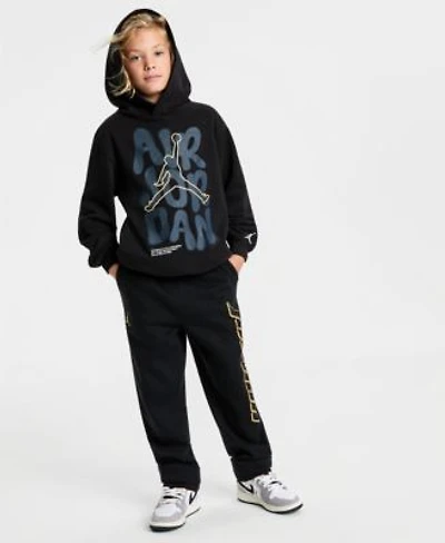 Jordan Boys 8 18 Graphic Relaxed Fit Pants Spray Graphic Pull On Hoodie