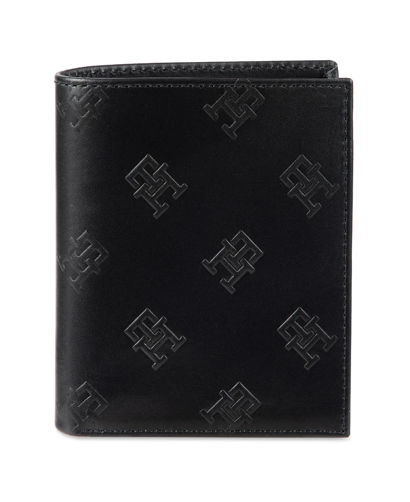 Tommy Hilfiger Men's Rfid Monogram Debossed Slimfold Wallet