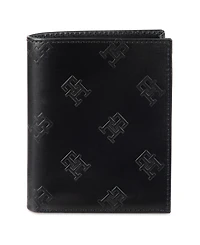 Tommy Hilfiger Men's Rfid Monogram Debossed Slimfold Wallet