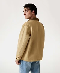 Guess Men's Casey Boxy Barn Collar Jacket