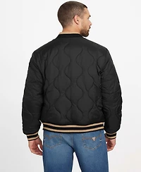 Guess Men's Alameda Ripstop Long Sleeve Bomber Jacket