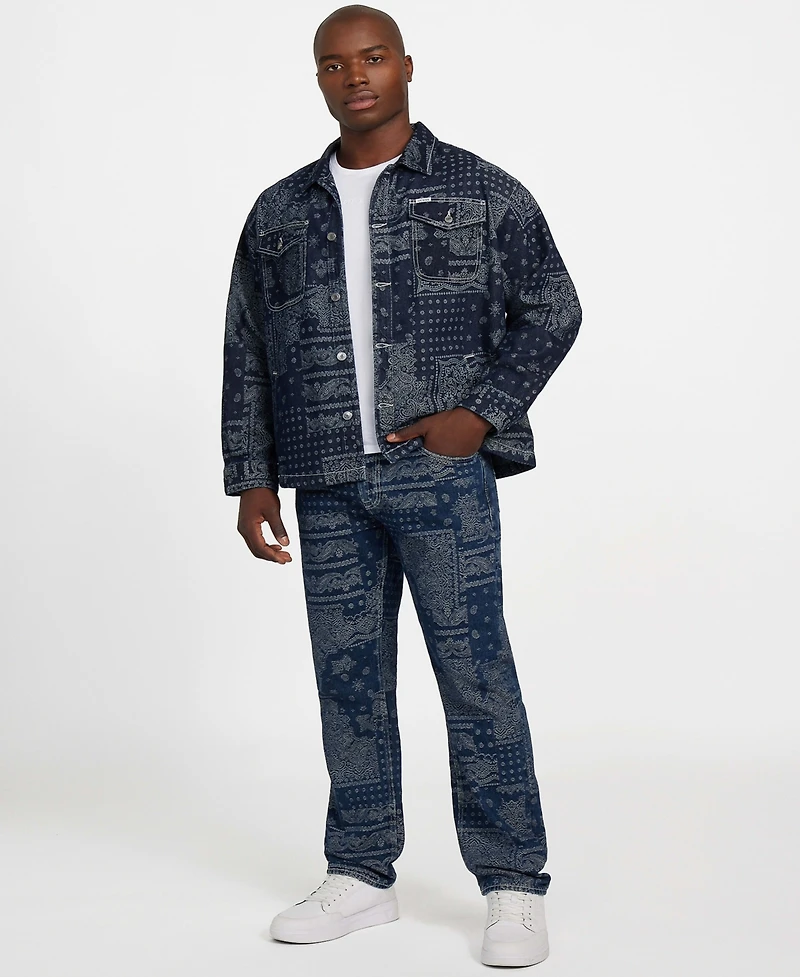 Guess Men's Billy Long Sleeve Front Button Jacket