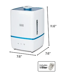 Black & Decker 5L Ultrasonic Humidifier Cool & Warm Mist - White