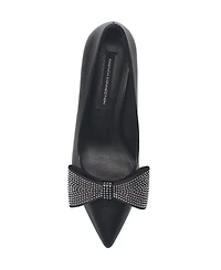 French Connection Albania Bling Bow Kitten Heel