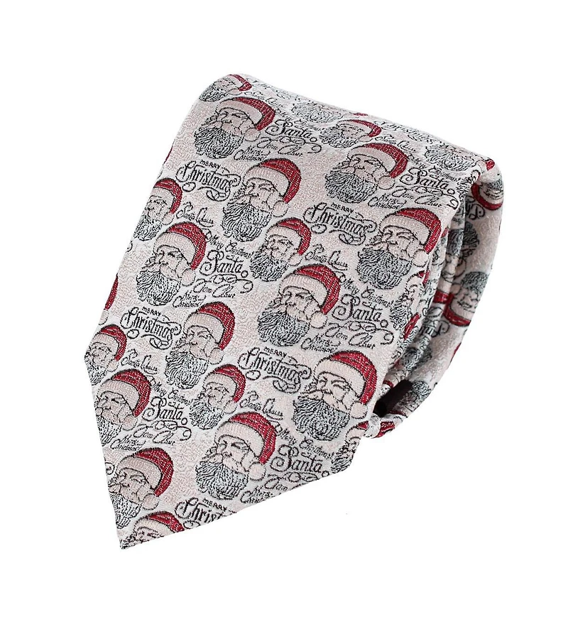 Trafalgar Men's Santa Claus Is Watching Silk Novelty Necktie
