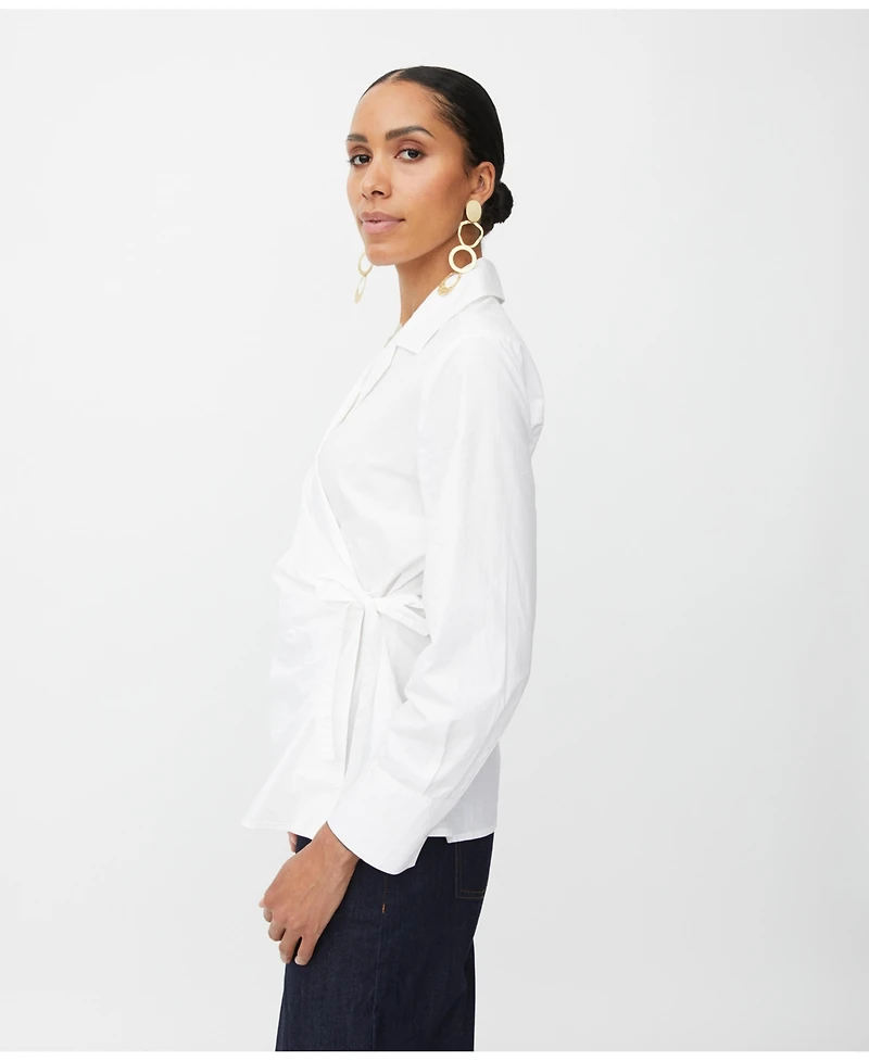 Masai Copenhagen Women's MaIzabele Long Sleeve Side Tie Shirt