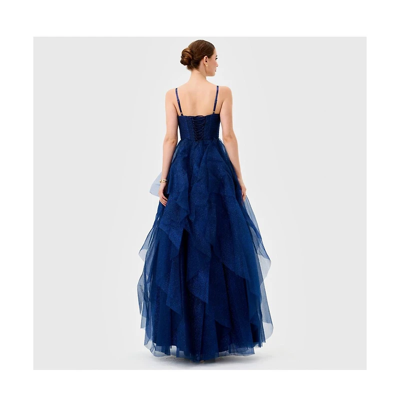 Bariano Women's Solenne Tiered Ball Gown