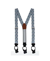 Trafalgar Men's Clarence The Classy Snowflake Silk Holiday Button End Brace