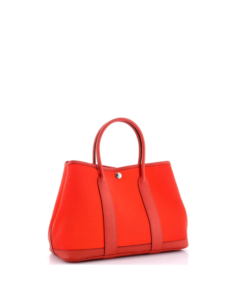 Pre-Owned Hermes 30 Garden Party Tote Toile and Leather