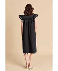 English Factory Women's Scallop Midi Dress