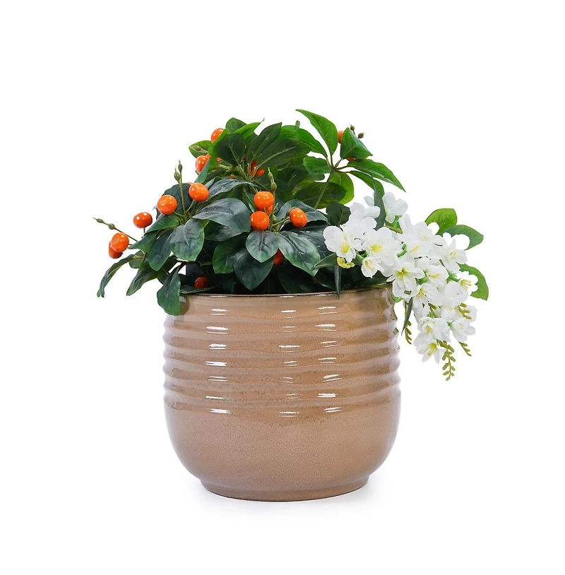 Chic Crate Set of 3 Modern Ceramic Planter Pots