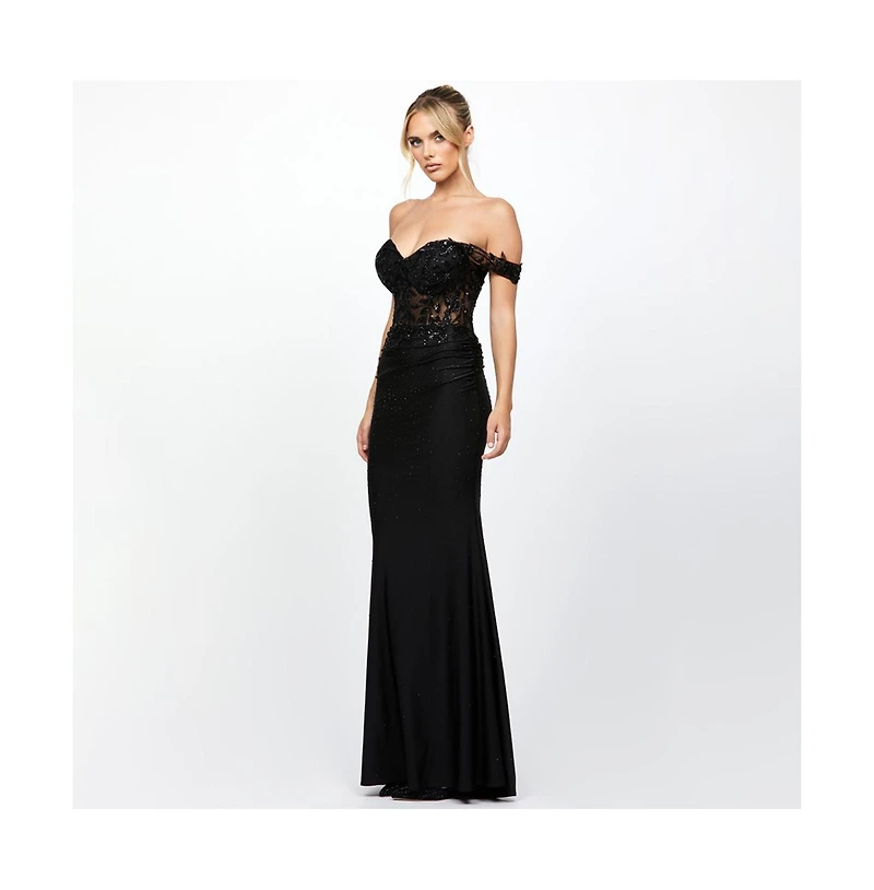 Bariano Women's Maryam Off Shoulder Gown