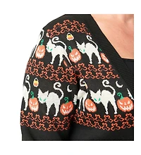 Unique Vintage Plus Printed Knit Long Cardigan