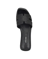 Nine West Women's Giselleh Embellished Flat Sandals