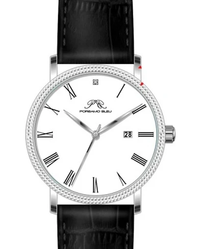 Porsamo Bleu Men's Veritas 1 Genuine Leather Band Watch 1361AVEL