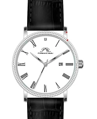 Porsamo Bleu Men's Veritas 1 Genuine Leather Band Watch 1361AVEL