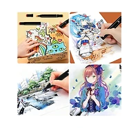 Htutwoo 80 Colors Dual Brush Tip Permanent Art Markers, Alcohol Markers, Coloring Marker, For Book Painting Card Making, Christmas Gift For Adults