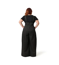 Unique Vintage Plus Wide Leg Rochelle Suspender Pants