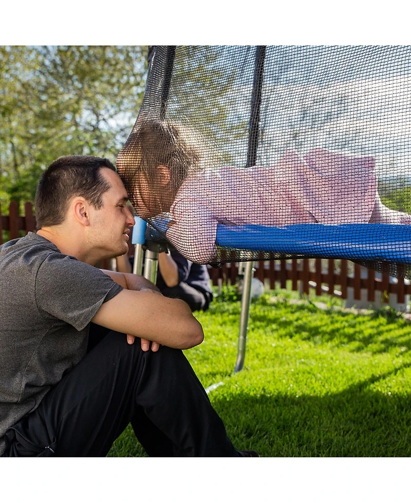 Gymax 16FT Trampoline Safety Net Replacement Protection Enclosure Net for 12 Poles