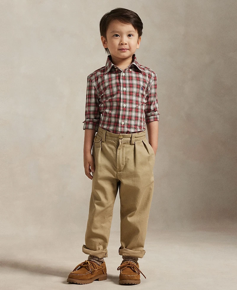 Polo Ralph Lauren Boys 2-7 Plaid Cotton Poplin Shirt