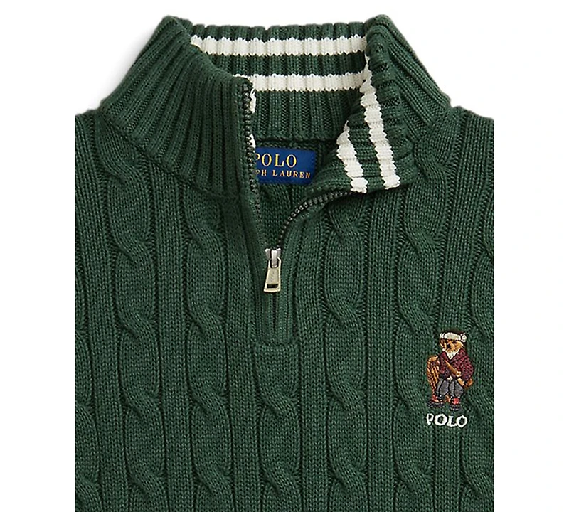 Polo Ralph Lauren Boys Bear Cable-Knit Cotton Sweater