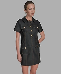 Bcbg Women's Short Sleeve Shirt Dress
