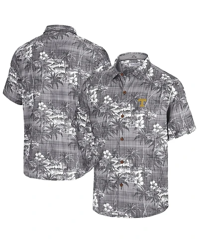 Tommy Bahama Men's Black Tennessee Volunteers Coconut Point Palmetta IslandZone Camp Button-Up Shirt