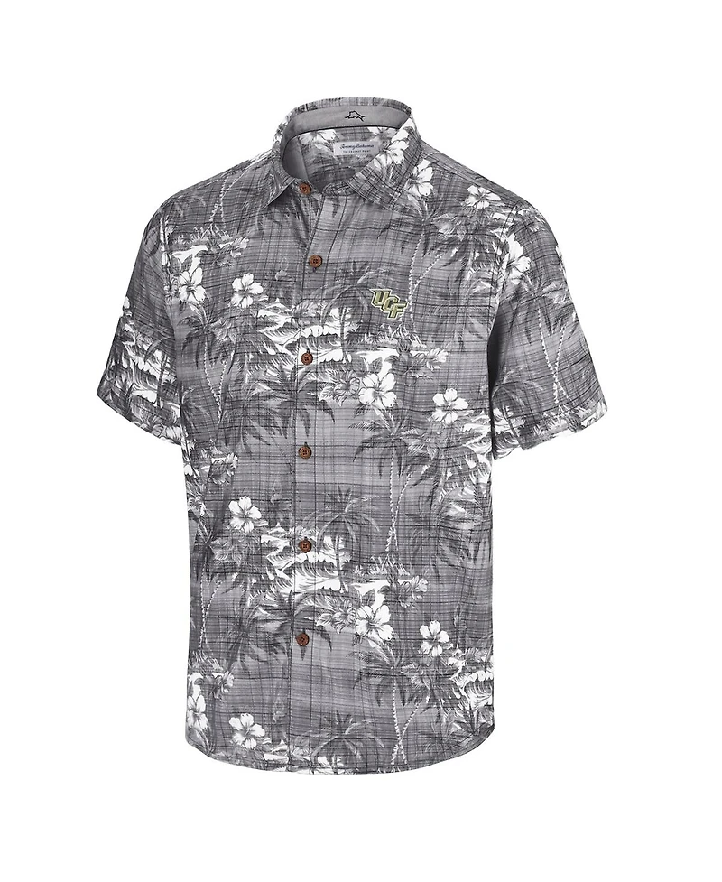 Tommy Bahama Men's Black Ucf Knights Coconut Point Palmetta IslandZone Camp Button-Up Shirt