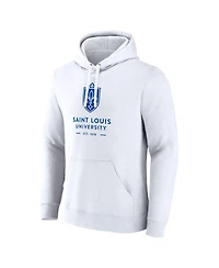 Fanatics Men's White Saint Louis Billikens Primary Logo Pullover Hoodie