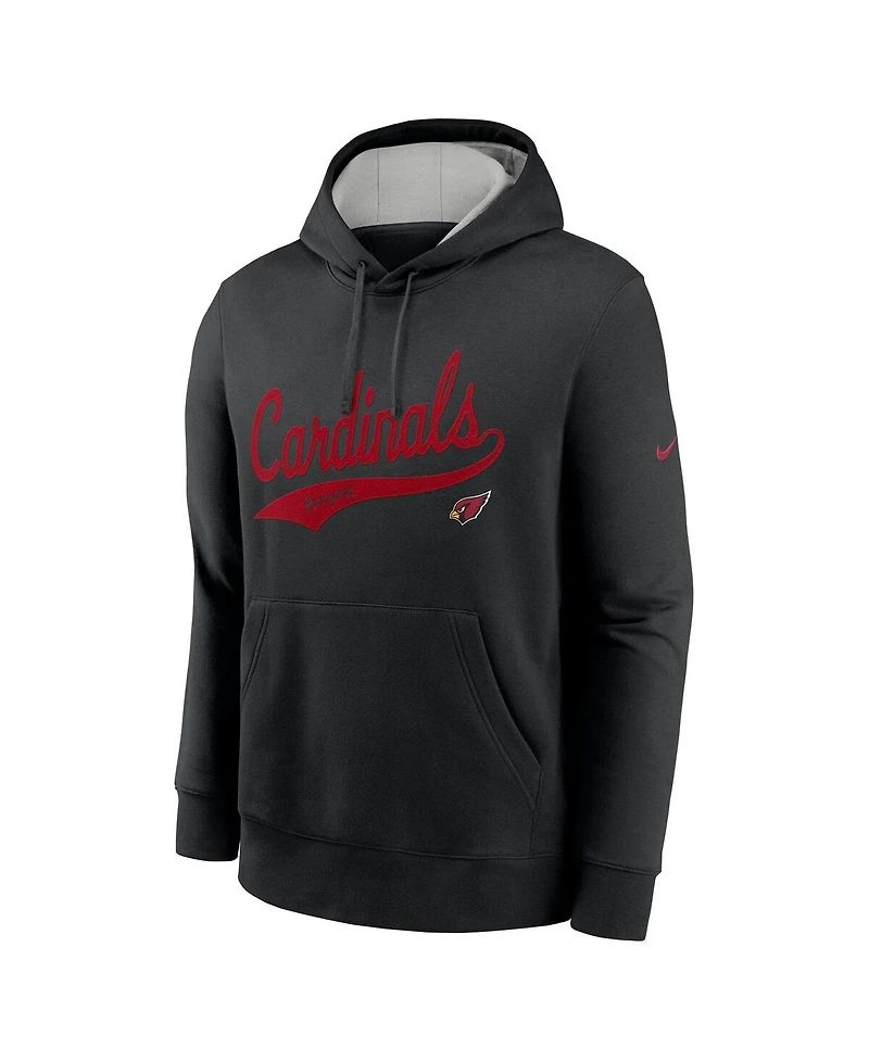 Nike Men's Black Arizona Cardinals Rewind Club Logo Pullover Hoodie