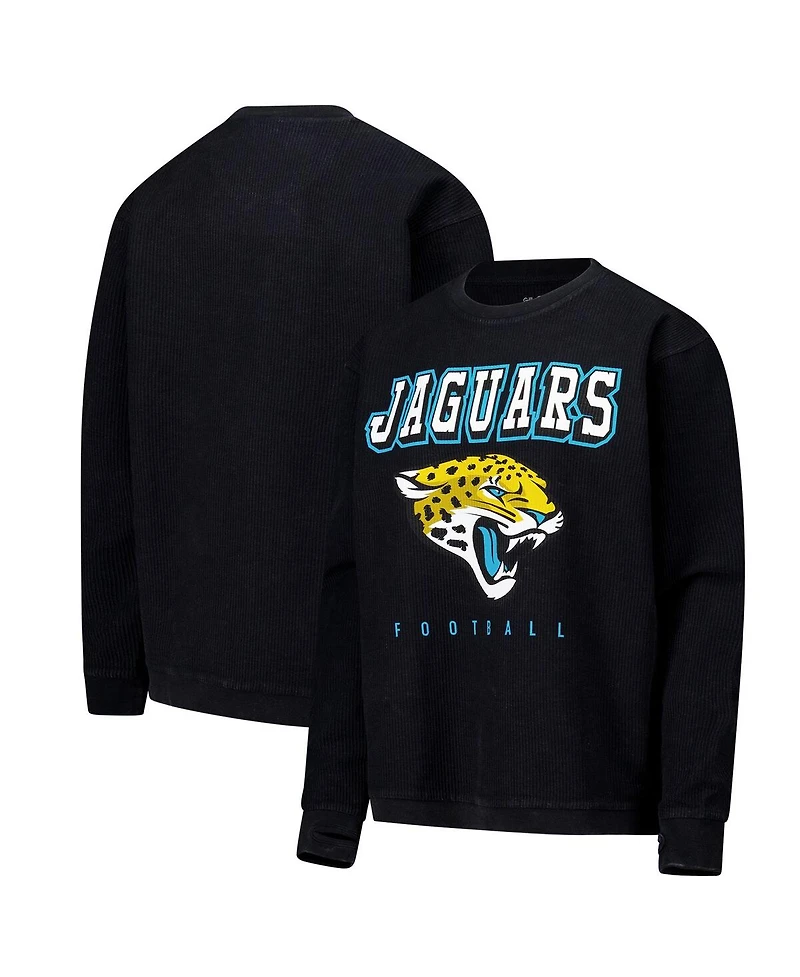 G-iii 4Her by Carl Banks Women's Black Jacksonville Jaguars Comfy Cord Pullover Sweatshirt
