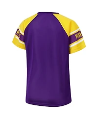 Starter Women's Purple Minnesota Vikings 1st Rounder Color Block Raglan Top