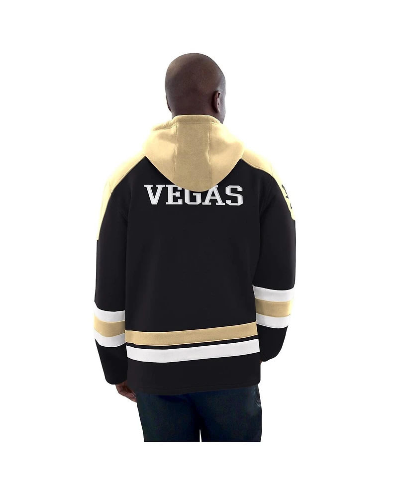 Starter Men's Black/Gold Vegas Golden Knights Hockey Pullover Hoodie