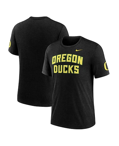 Nike Men's Heather Green Oregon Ducks Campus Collegiate Block Tri-Blend T-Shirt