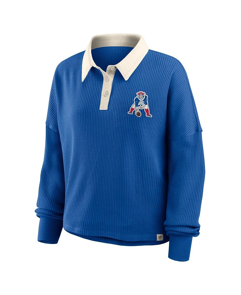 Fanatics Women's Royal New England Patriots Oversized Hometown Premium Thermal Long Sleeve T-Shirt