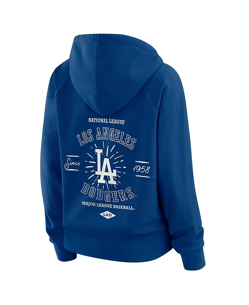 Wear by Erin Andrews Women's Royal Los Angeles Dodgers Full-Zip Raglan Hoodie