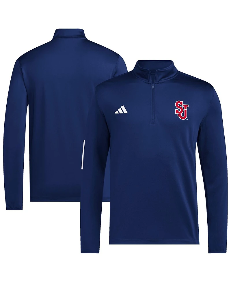 Adidas Men's Navy St. John's Red Storm Half-Zip Pullover Golf Jacket