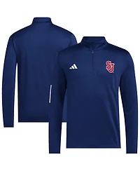 Adidas Men's Navy St. John's Red Storm Half-Zip Pullover Golf Jacket
