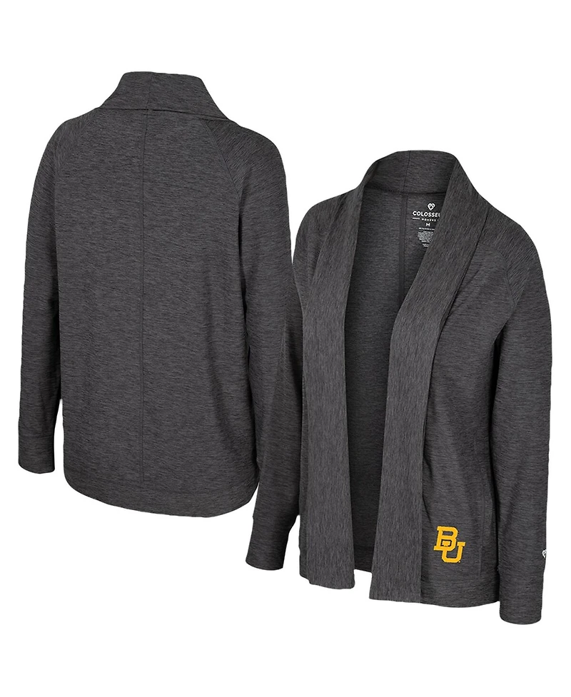 Colosseum Women's Charcoal Baylor Bears Dash Cardigan Sweater