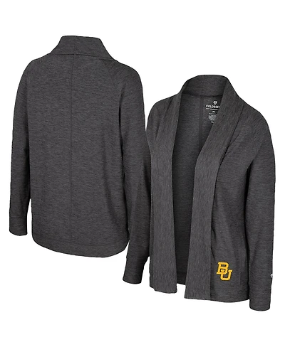 Colosseum Women's Charcoal Baylor Bears Dash Cardigan Sweater