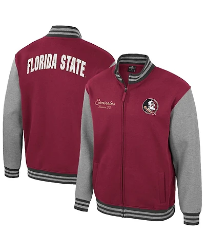 Colosseum Men's Garnet Florida State Seminoles Ambi-Turner Full-Zip Varsity Jacket